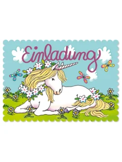 Lutz Mauder Partyzubehör & -Dekoration<Einladungs-Set "Einhorn" in Mint