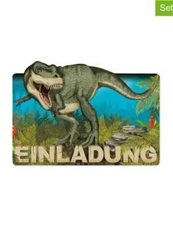 Lutz Mauder Partyzubehör & -Dekoration<Einladungs-Set "T-Rex" in Hellgrün