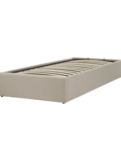 Beliani Betten & Matratzen<Einzelbett DINAN in Beige - (W) 99 x (H) 31 x (L) 214 cm