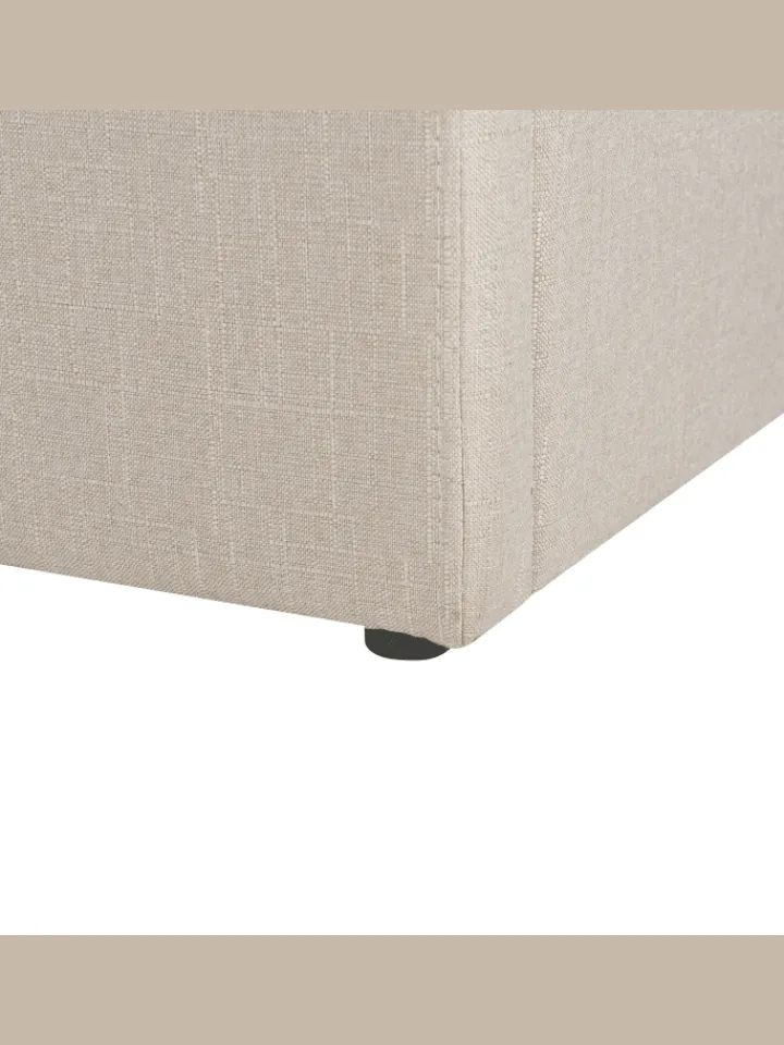 Beliani Betten & Matratzen<Einzelbett DINAN in Beige - (W) 99 x (H) 31 x (L) 214 cm