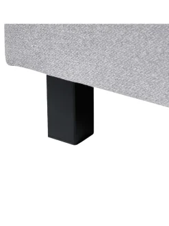 Beliani Betten & Matratzen<Einzelbett SENNEZ in Grau/Schwarz - (W) 100 x (H) 106 x (L) 211 cm