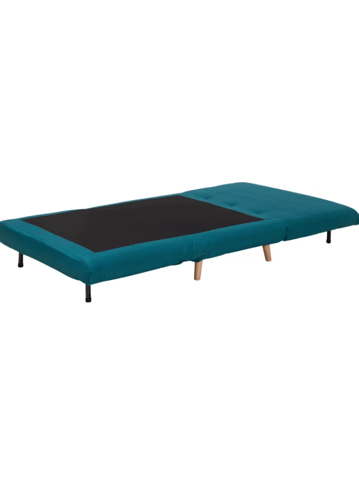 Beliani Sitzmöbel<Einzelsofa SETTEN in Blau/Braun - (W) 104 x (H) 82 x (L) 90 cm