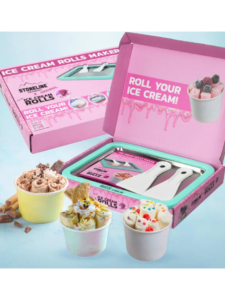 Stoneline Koch- & Backutensilien<Eisplatte für Hausgemachte Eiscreme Speiseeis in Rosa