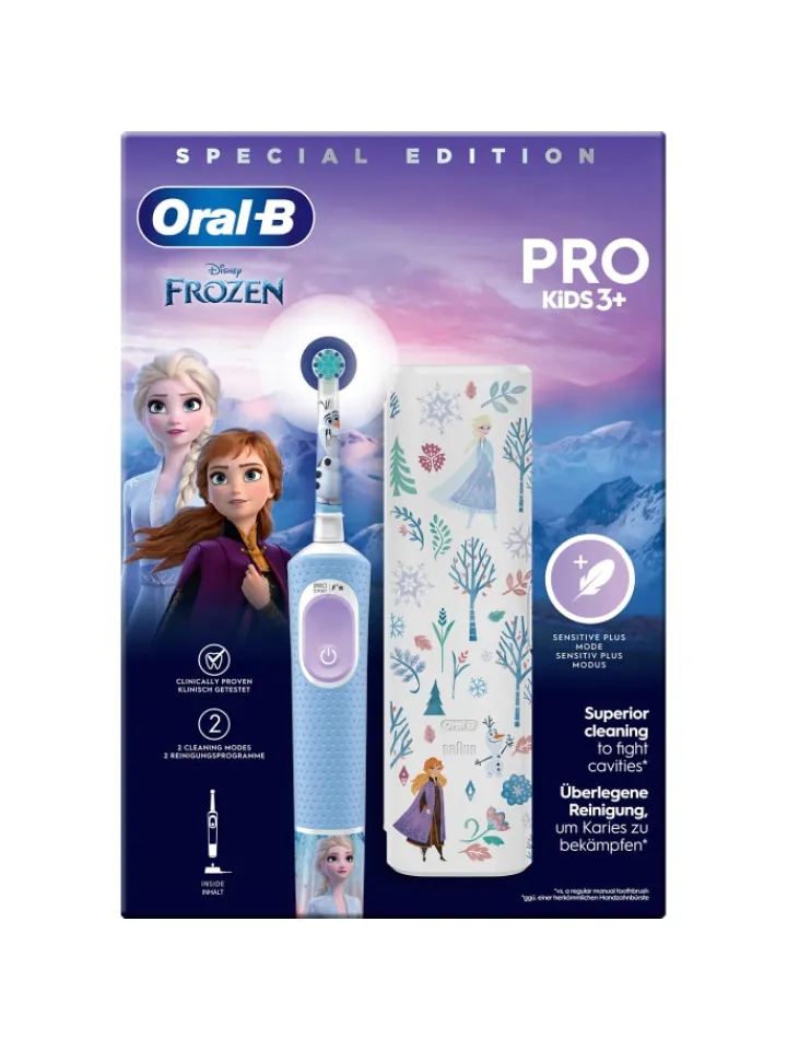 Oral-B Zahn & Mundpflege<Elektr. Kinderzahnbürste "Vitality Pro Kids Frozen" + 8 Aufsteckbürsten