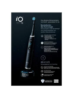 Oral-B Zahn & Mundpflege<Elektr. Zahnbürste "iO10 + LadeReiseetui" +12 Aufsteckbürsten "Sanfte Reinigung"