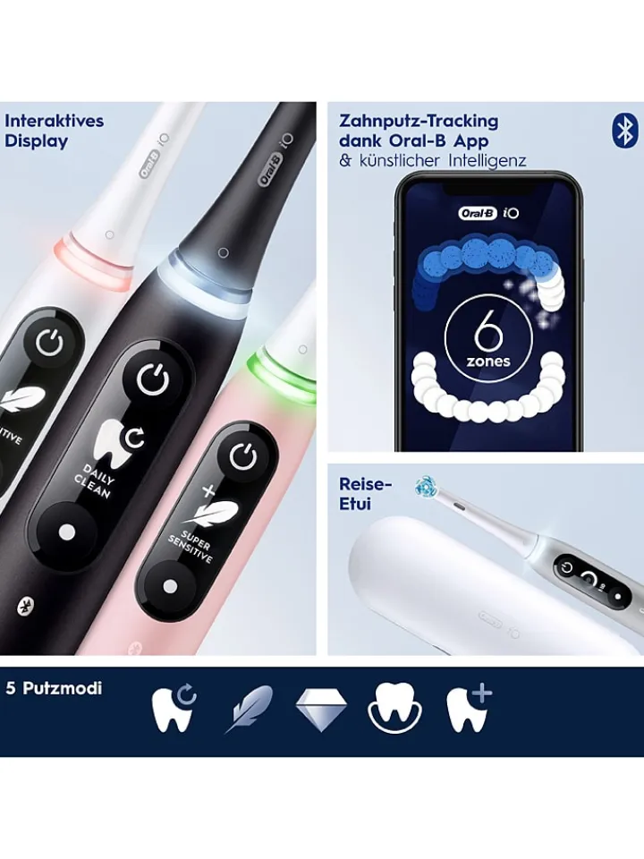 Oral-B Technik|Zahn & Mundpflege<Elektr. Zahnbürste "iO Series 6" in Hellgrau