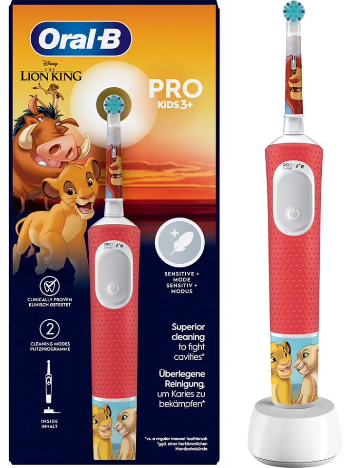 Oral-B Technik|Zahn & Mundpflege<Elektr. Zahnbürste "Vitality Pro 103 König der Löwen" in Rot
