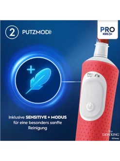 Oral-B Technik|Zahn & Mundpflege<Elektr. Zahnbürste "Vitality Pro 103 König der Löwen" in Rot