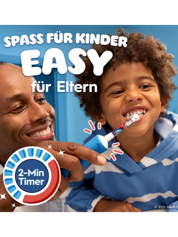 Oral-B Technik|Zahn & Mundpflege<Elektr. Zahnbürste "Vitality Pro 103 Spiderman" in Blau