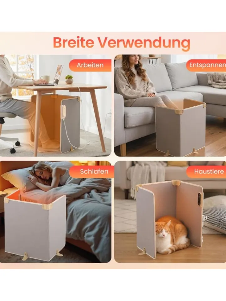 COSTWAY Pflege & Gesundheit<elektrisch Beinwärmer unter dem schreibtisch in Beige