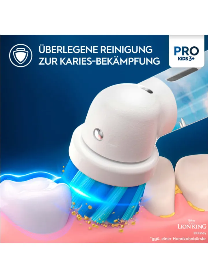 Oral-B Zahn & Mundpflege<Elektrische Kinderzahnbürste "Vitality Pro Kids König der Löwen"+ Reiseetui