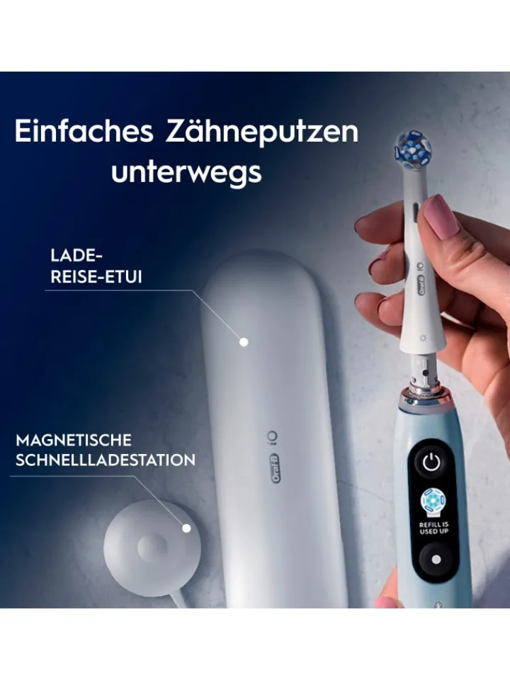 Oral-B Zahn & Mundpflege<Elektrische Zahnbürste "iO Series 9 + Lade-Reiseetui & Tasche" in Blau