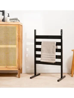 InnovaGoods Badmöbel|Badezimmermöbel<Elektrischer Handtuchwärmer in Schwarz - (B)50 x (H)80 cm