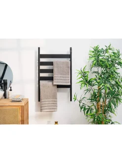 InnovaGoods Badmöbel|Badezimmermöbel<Elektrischer Handtuchwärmer in Schwarz - (B)50 x (H)80 cm
