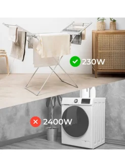 InnovaGoods Wäschekörbe & -Ständer<Elektrischer Wäscheständer in Grau - (B)148 x (H)112 x (T)54 cm