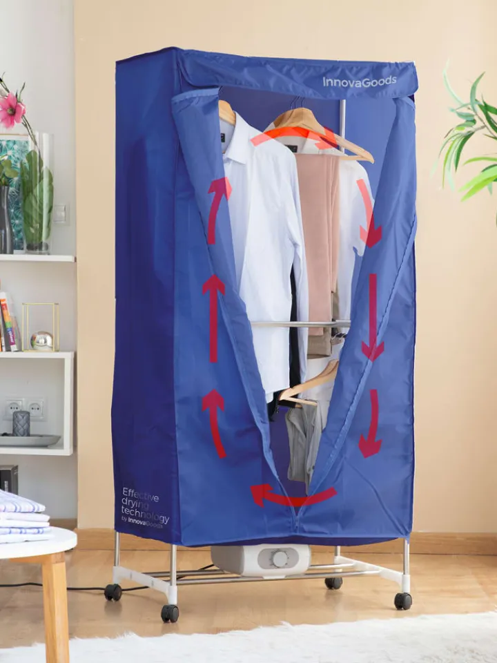 InnovaGoods Wäschekörbe & -Ständer<Elektrischer Wäschetrockner in Blau - (B)70 x (H)150 x (T)45 cm