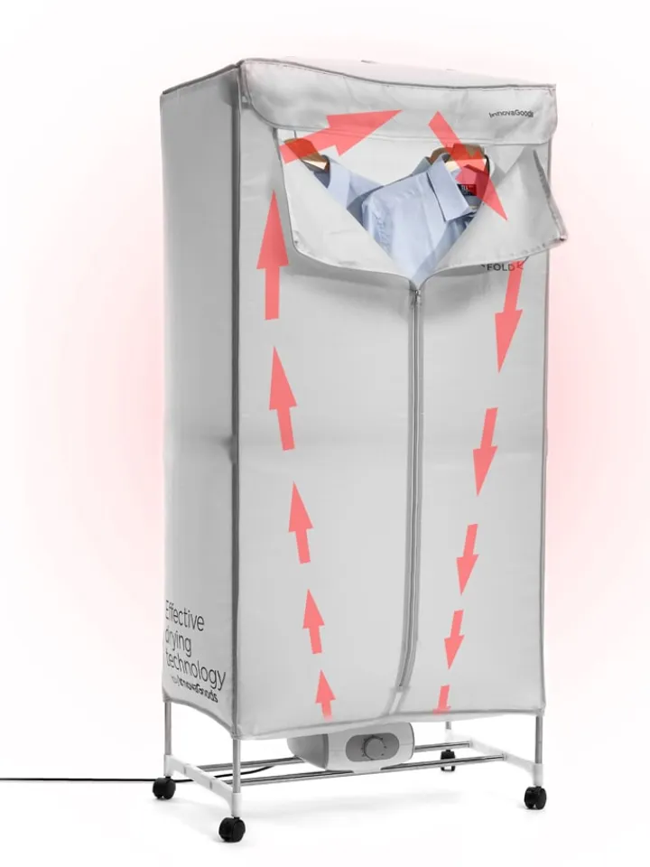 InnovaGoods Wäschekörbe & -Ständer<Elektrischer Wäschetrockner in Grau - (B)70 x (H)150 x (T)45 cm