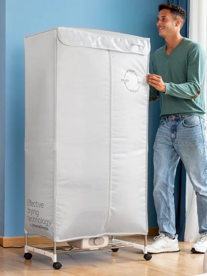 InnovaGoods Wäschekörbe & -Ständer<Elektrischer Wäschetrockner in Grau - (B)70 x (H)150 x (T)45 cm