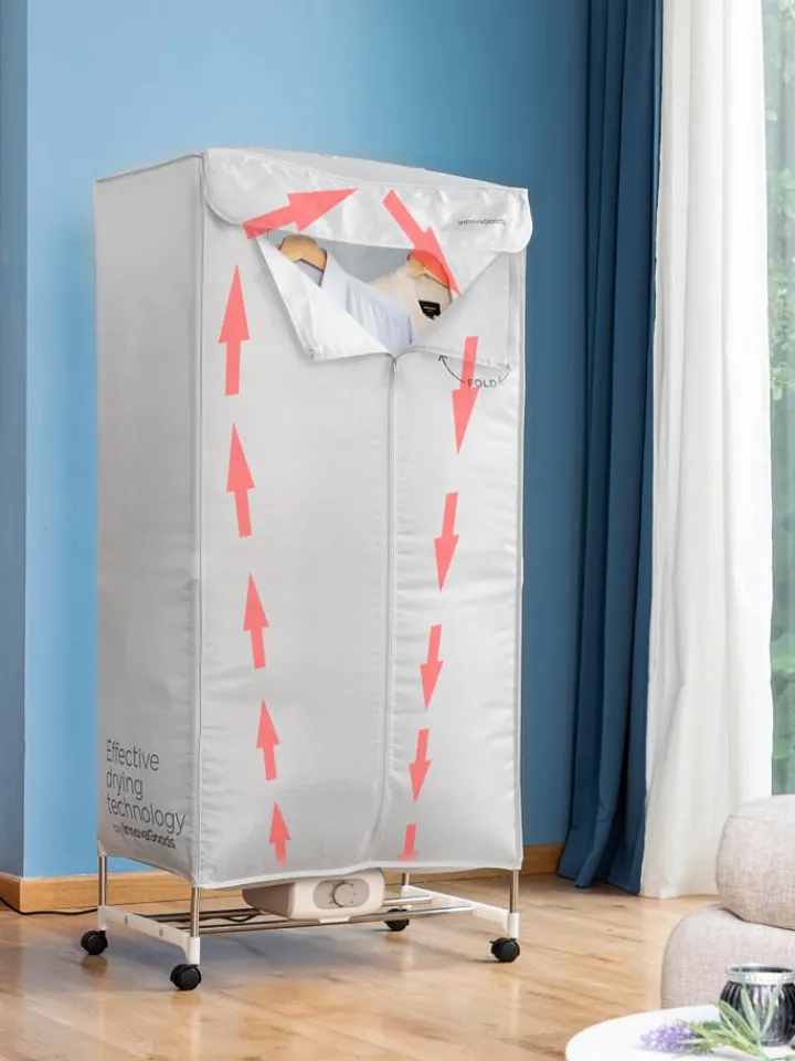 InnovaGoods Wäschekörbe & -Ständer<Elektrischer Wäschetrockner in Grau - (B)70 x (H)150 x (T)45 cm