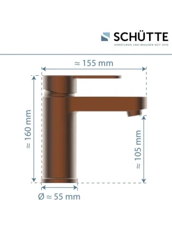 Franz Joseph Schütte Badarmaturen<ELEPHANT Waschtischarmatur, Kupfer matt
