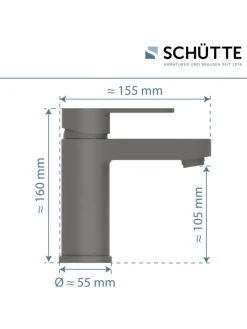 Franz Joseph Schütte Badarmaturen<ELEPHANT Waschtischarmatur, Anthrazit matt