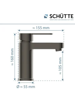 Franz Joseph Schütte Badarmaturen<ELEPHANT Waschtischarmatur, Graphit matt