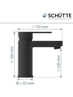 Franz Joseph Schütte Badarmaturen<ELEPHANT Waschtischarmatur, Schwarz matt