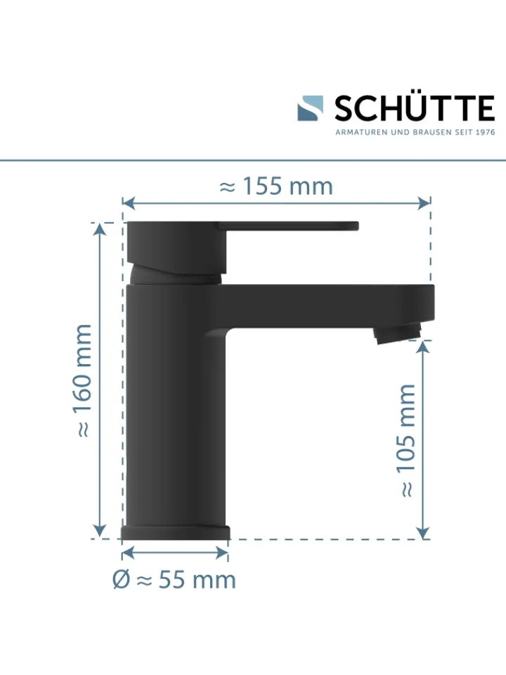 Franz Joseph Schütte Badarmaturen<ELEPHANT Waschtischarmatur, Schwarz matt