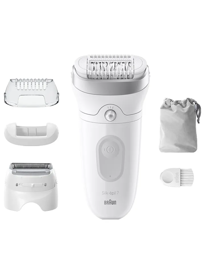Braun Technik|Pflege & Gesundheit<Epilierer "Silk-épil 7-041" in Weiß/ Silber