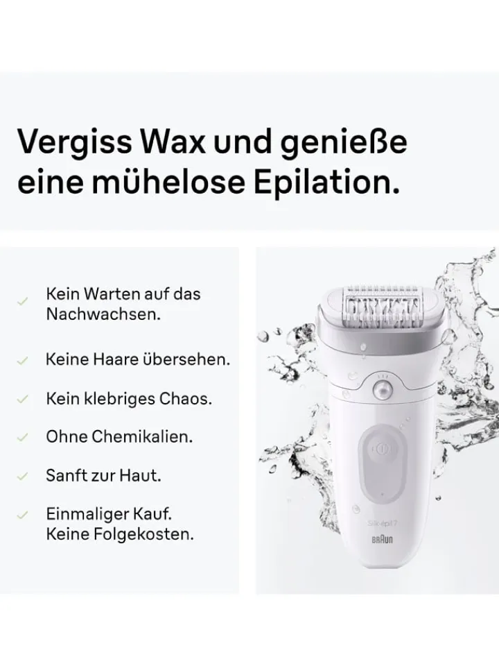 Braun Technik|Pflege & Gesundheit<Epilierer "Silk-épil 7 SE7-041" in Weiß/ Grau