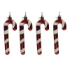 MARELIDA Weihnachtsschmuck<4er Set Baumschmuck Zuckerstange bruchfest in rot, weiß