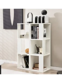 COSTWAY Regale & Schränke<2er Set Bücherregal in Weiß
