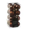 MARELIDA Weihnachtsschmuck<16er Set Christbaumkugeln Weihnachtskugeln bruchfest D: 4cm in braun