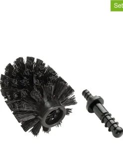 Wenko Badaccessoires<2er Set: Ersatzbürstenköpfe WC-Garnitur in Schwarz - Ø 8,5 cm