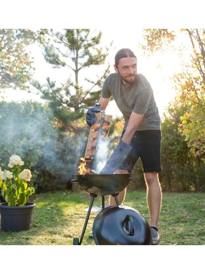 relaxdays Grillen<2er Set: Flammlachsbretter in Natur
