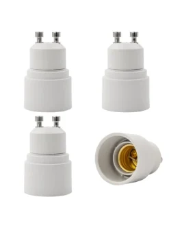 Intirilife Leuchtmittel<4er Set Lampenadapter E27 auf G9 in WEISS
