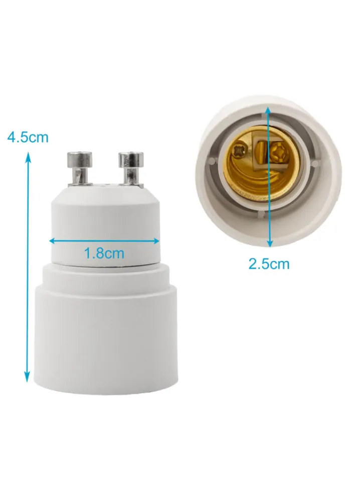 Intirilife Leuchtmittel<4er Set Lampenadapter E27 auf G9 in WEISS