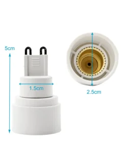 Intirilife Leuchtmittel<4er Set Lampenadapter E40 auf E27 in WEISS