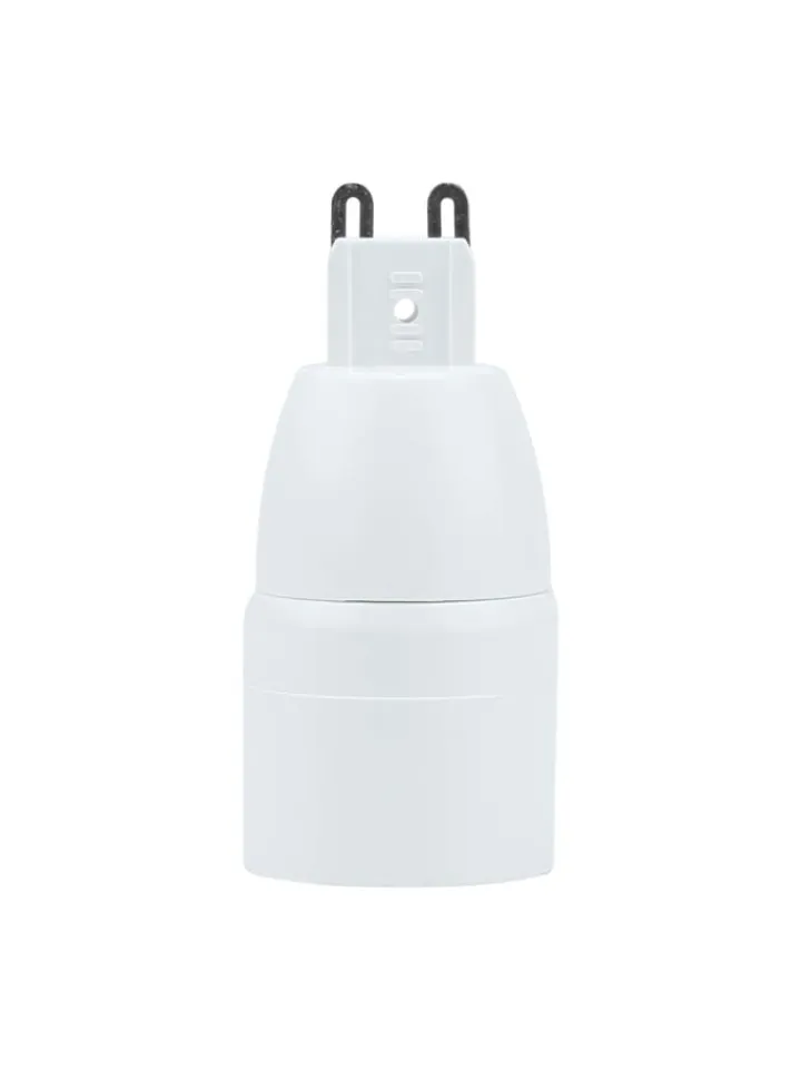 Intirilife Leuchtmittel<4er Set Lampenadapter E40 auf E27 in WEISS