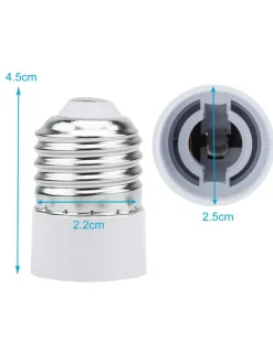 Intirilife Leuchtmittel<4er Set Lampenadapter GU10 auf E14 in WEISS