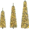 COSTWAY Künstliche Weihnachtsbäume<3er Set LED Weihnachtsbaum Künstlich 120+150+180cm in Grün