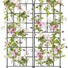 COSTWAY Pflanzen & Zubehör<2er Set Rankgitter Metall 180x50cm in Schwarz