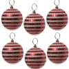 MARELIDA Weihnachtsschmuck<6er Set Weihnachtsbaumkugel Discokugel Spiegelkugel D: 8cm in rot, weiß