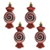 MARELIDA Weihnachtsschmuck<4er Set Weihnachtsbaumschmuck Bonbon Weihnachtsdeko H: 8cm in rot
