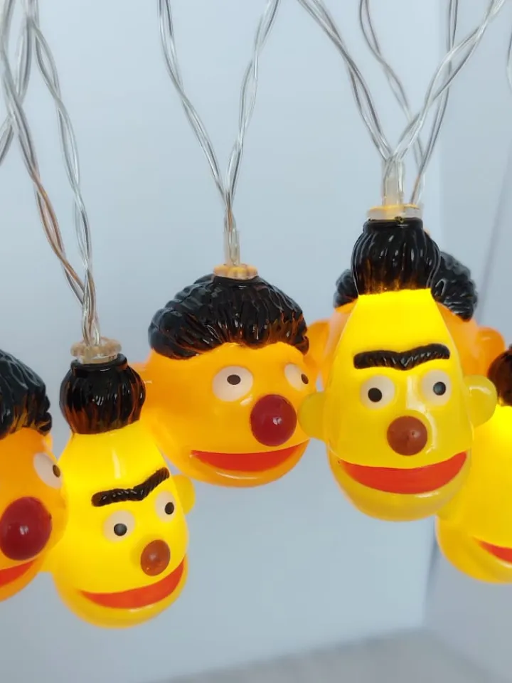 Sesamstraße Lichterketten & Dekobeleuchtung<Ernie & Bert LED Lichterkette 2m 10 LEDs warmweiß batterie innen in gelb