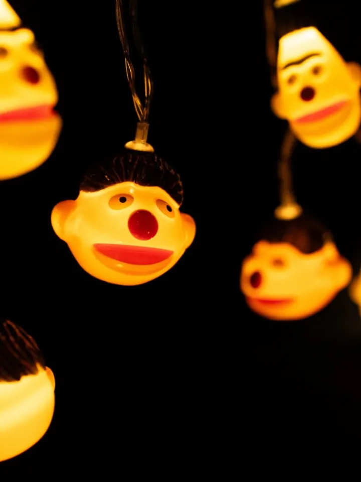 Sesamstraße Lichterketten & Dekobeleuchtung<Ernie & Bert LED Lichterkette 2m 10 LEDs warmweiß batterie innen in gelb