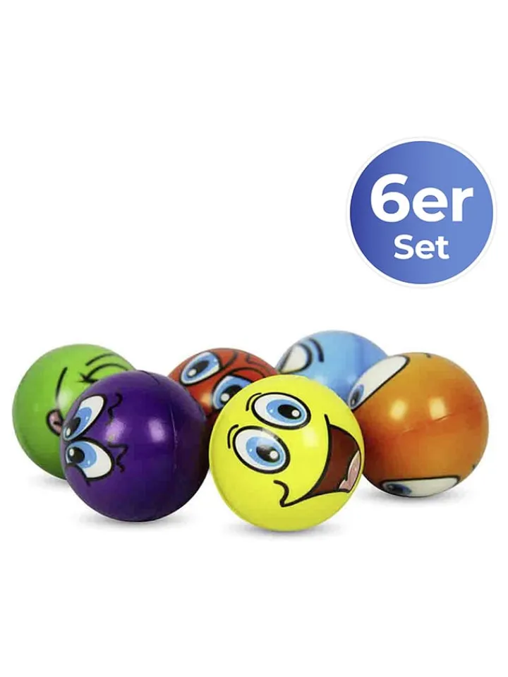 Maximex Technik|Pflege & Gesundheit<6er-Set: Anti-Stress-Bälle in Bunt - Ø 6 cm