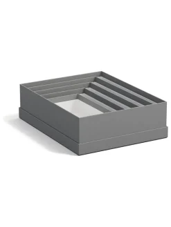 BigsoBox Kisten & Körbe<5er-Set: Aufbewahrungsboxen "Cindy" in Grau