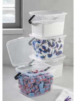 Violeta Home Aufbewahren & Servieren<4er-Set: Aufbewahrungsdosen in Transparent - (B)16 x (H)23 x (T)18 cm