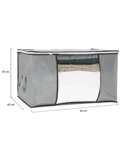 IDOMYA Essentials Kisten & Körbe<3er-Set: Aufbewahrungskorb in Grau - (B)60 x (H)35 x (T)43 cm